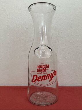Denny's Glass Carafe with Red Logo